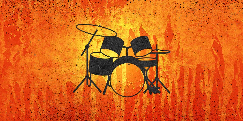 Portfolio - Drum Set - orange